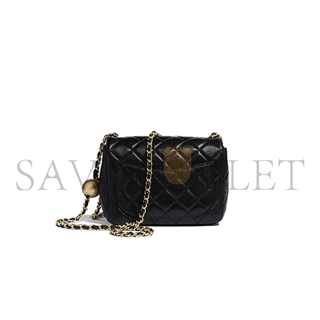 CHANEL MASTER METAL BALL LAMBSKIN FLAP BAG AS1786 (18*13*7cm)